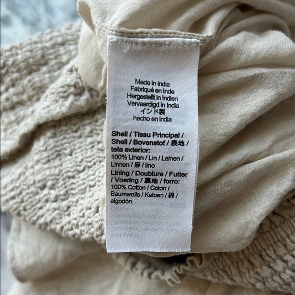 J. Crew Smocked-waist Cream Linen Mini Skirt | S - Picture 5 of 5